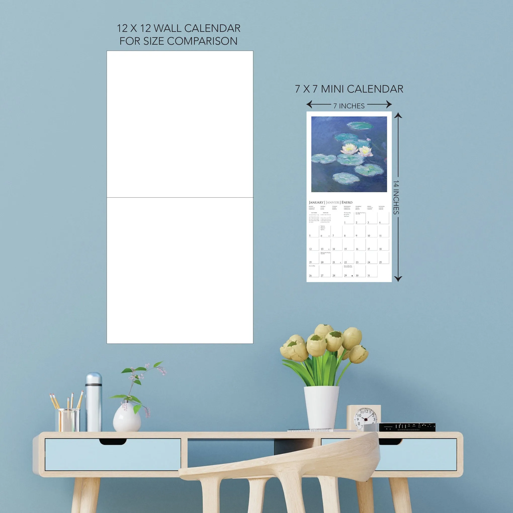 2025 Claude Monet Mini Wall Calendar