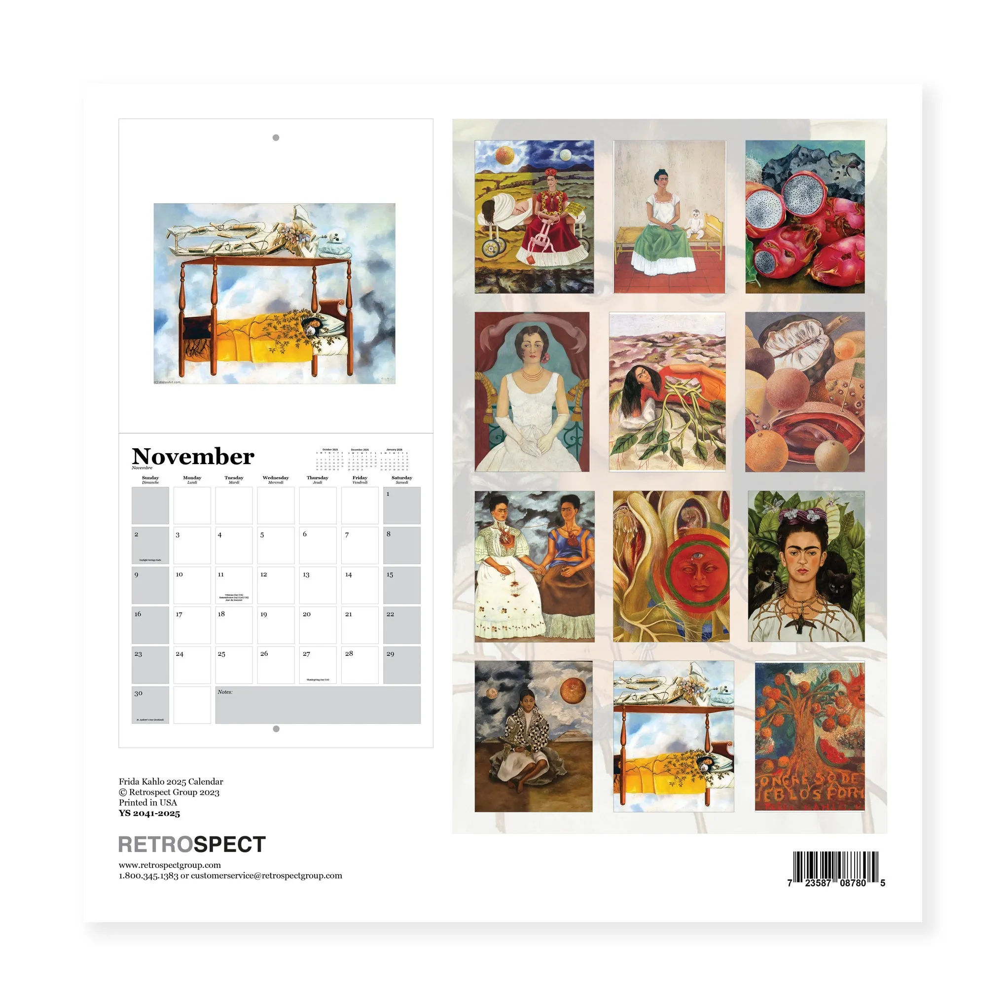 2025 Frida Kahlo Wall Calendar