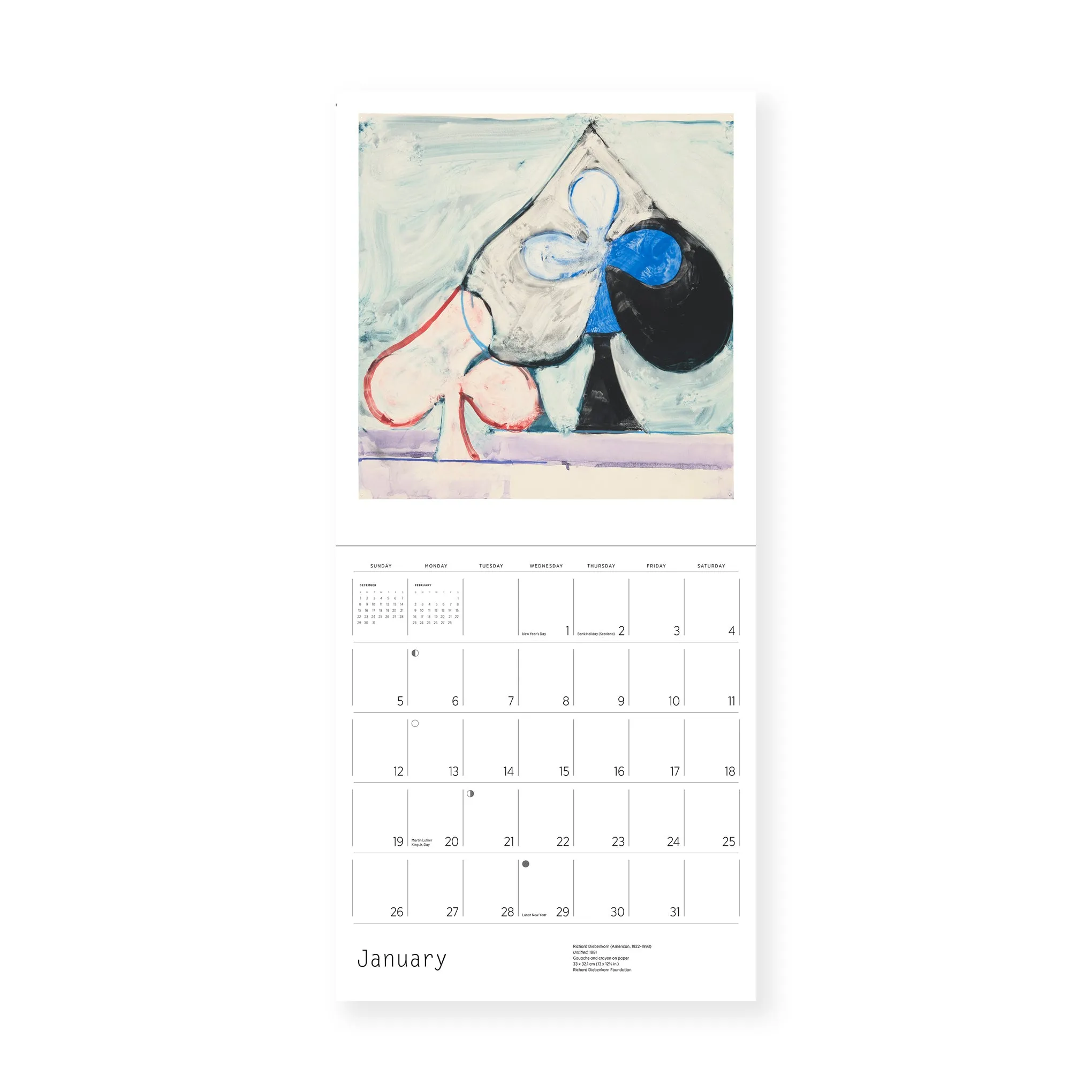 2025 Richard Diebenkorn Wall Calendar