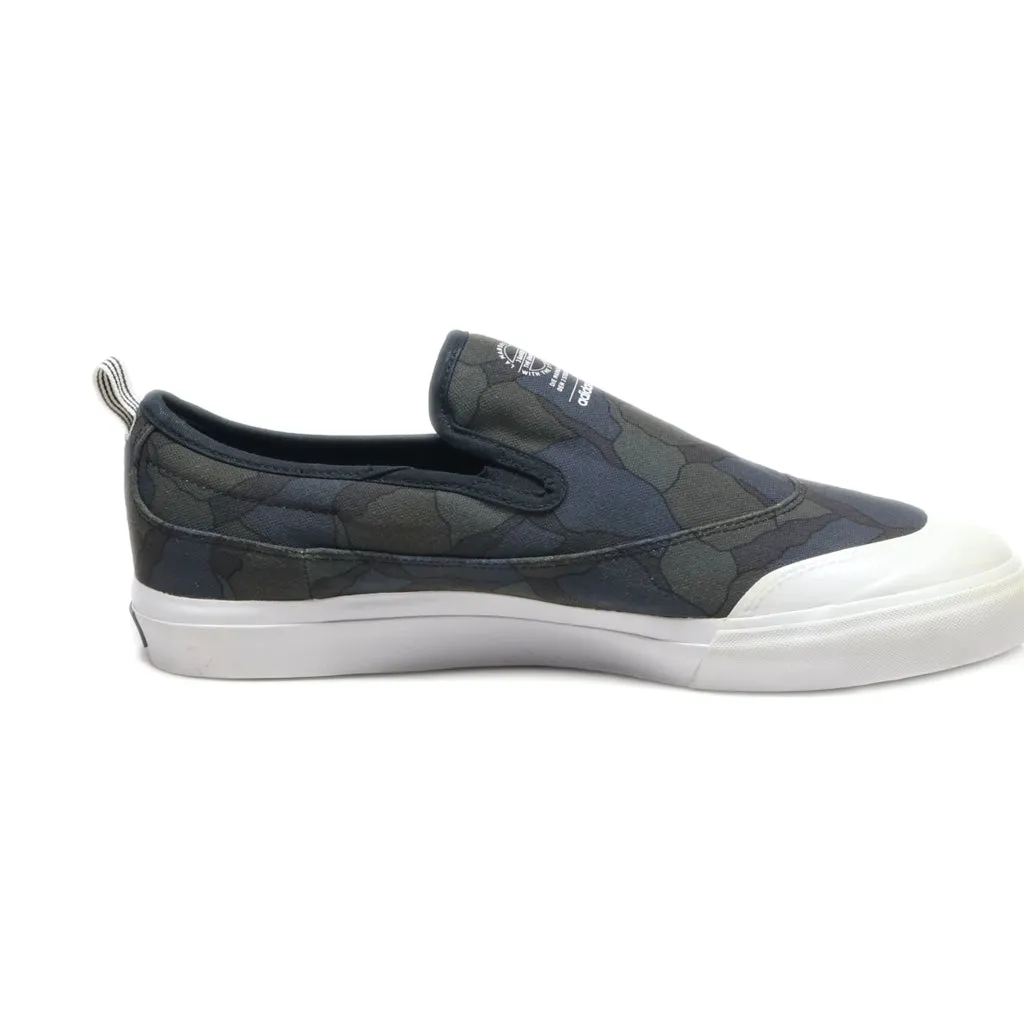 Adidas Matchcourt Slip On Low-Top Sneakers Canvas Blue Colour For Men