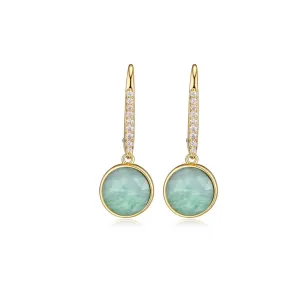 Amazonite & CZ Earrings