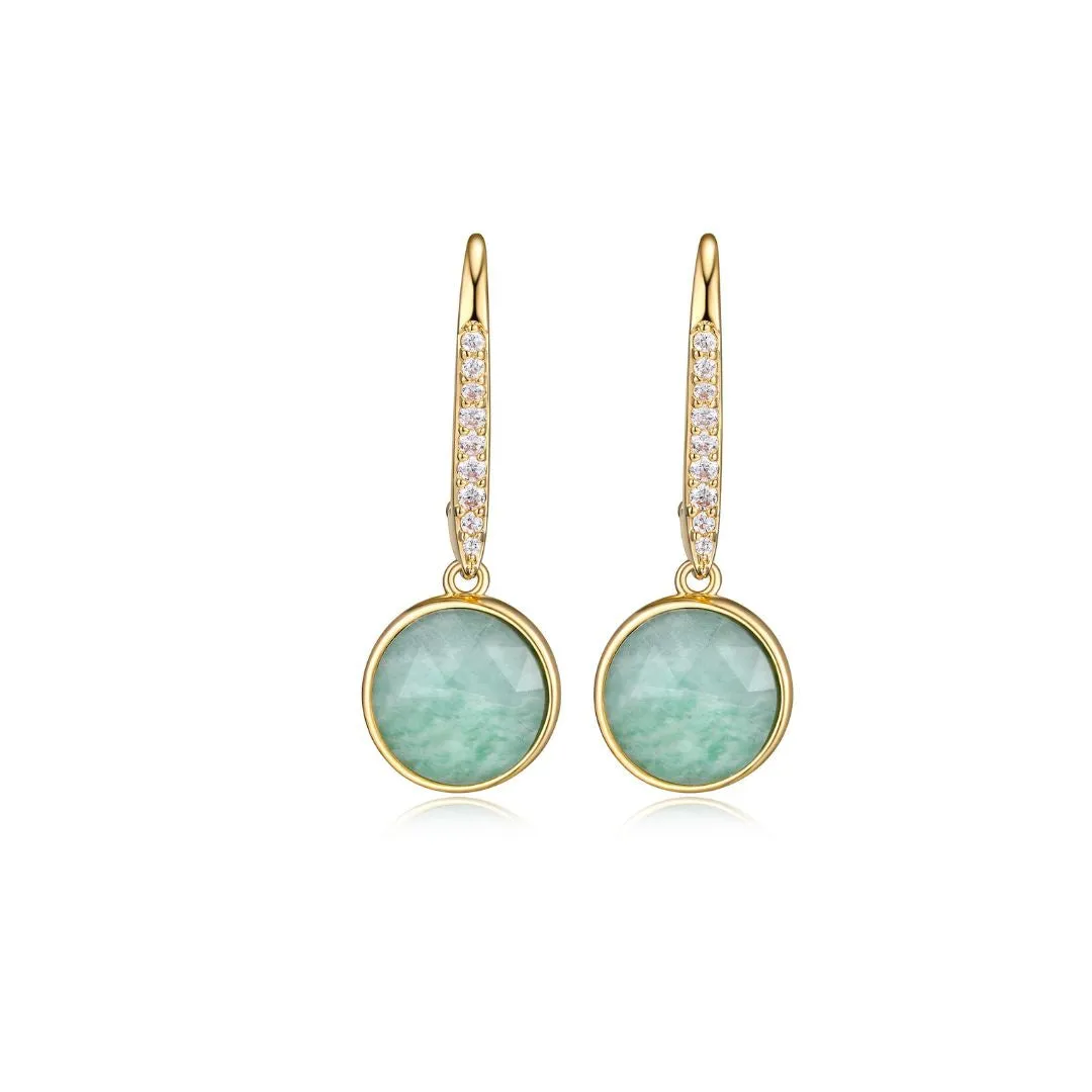 Amazonite & CZ Earrings