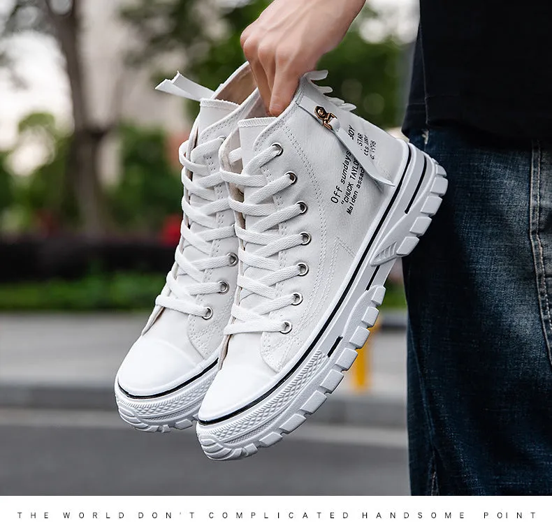 Men's Breathable High Top Trend Casual Canvas Shoes
