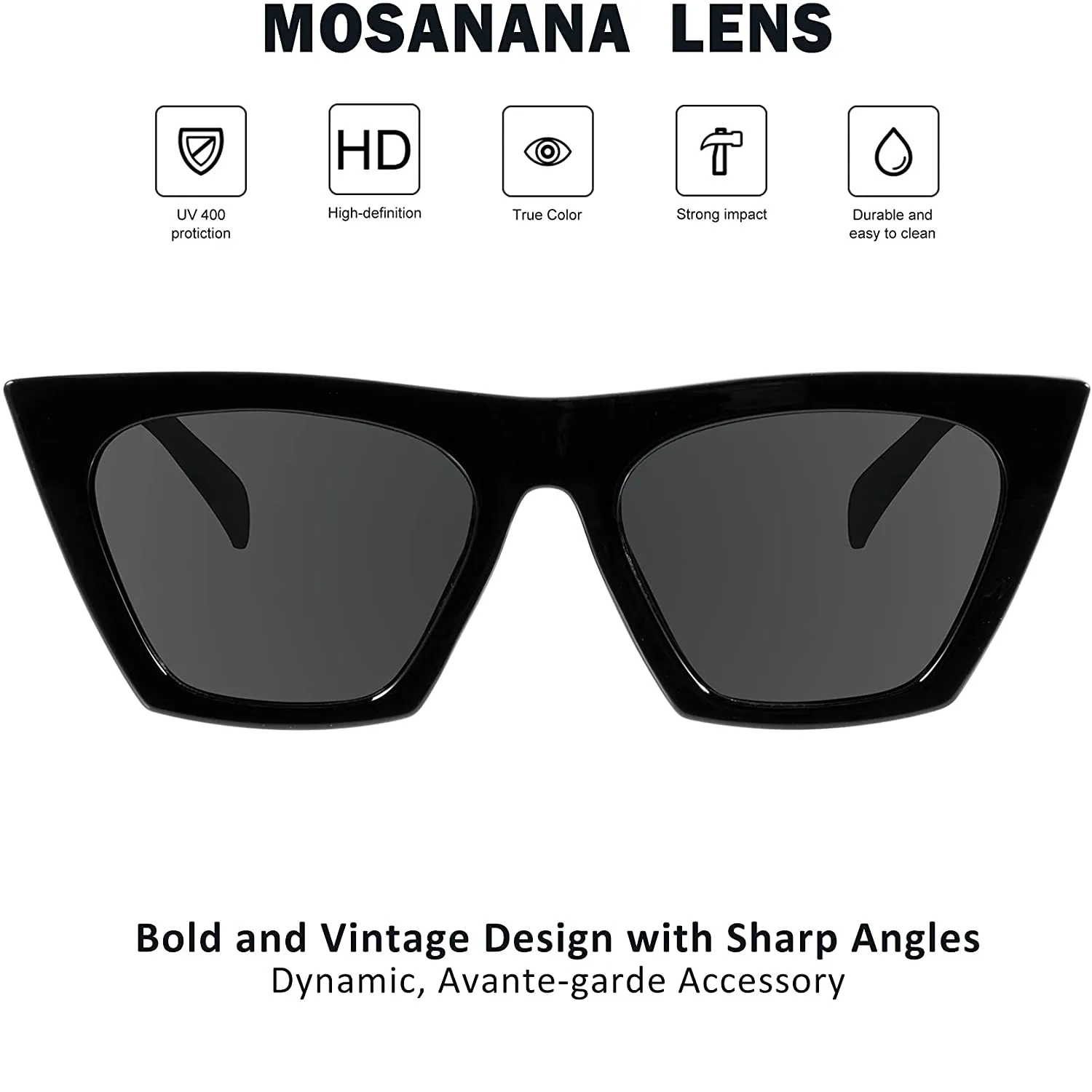 Mosanana Square Cat Eye Sunglasses For Women Trendy Style Model-SHINE