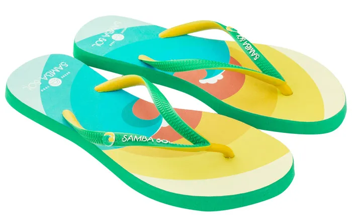 Samba Sol Women’s Beach Collection Flip Flops - Surf