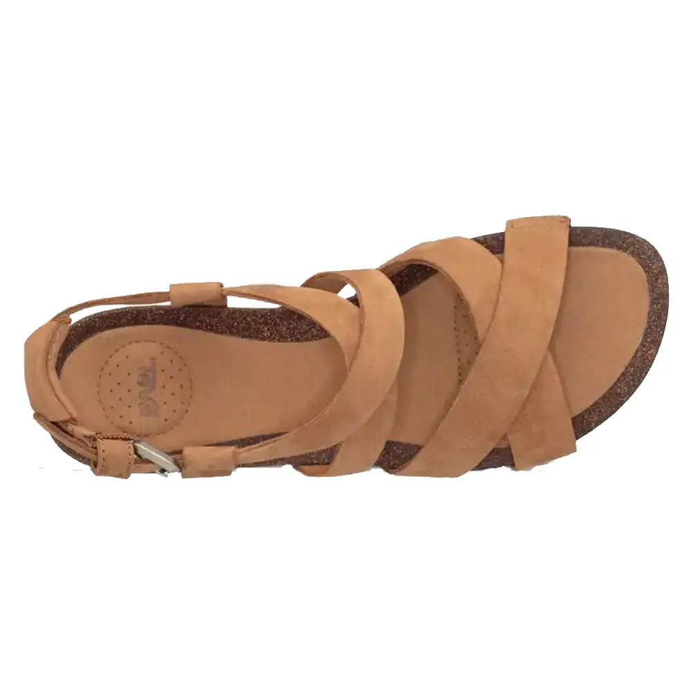 Teva Mahonia Wedge Cross Strap Chipmunk Womens Sandals
